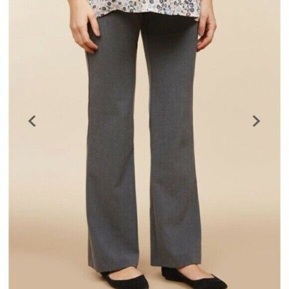 Motherhood Maternity Gray Flare Stretch Pants NWOT - Picture 2 of 9
